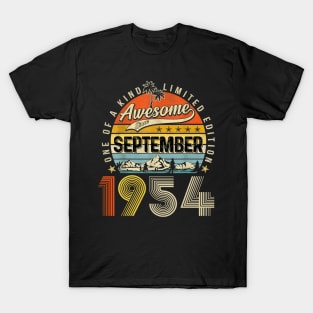 Awesome Since September 1954 Vintage 69th Birthday T-Shirt